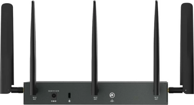 Gateway rrjeti TP-LINK ER706WP-4G Omada, AX3000, 4G+ Cat6, 4 porte PoE+, e zezë