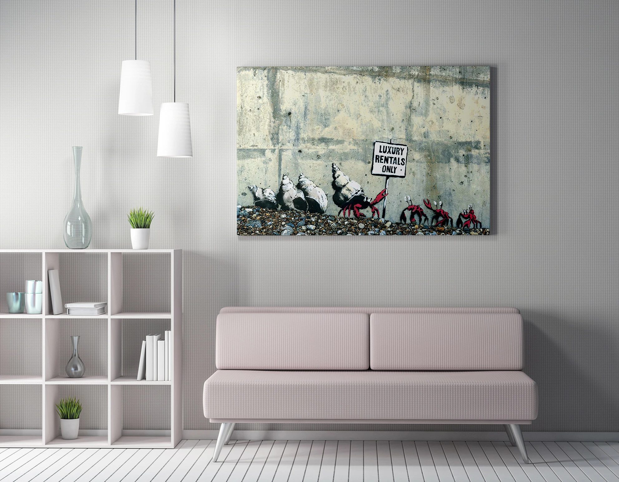 Pikturë dekorative në kanavacë, Banksy, shumëngjyrëshe, WY41, 50x70cm
