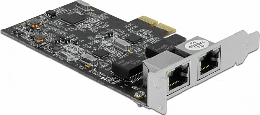 Kartelë rrjeti DeLOCK PCIe x2 RTL8125, 2x RJ45 2.5GbE, low-profile