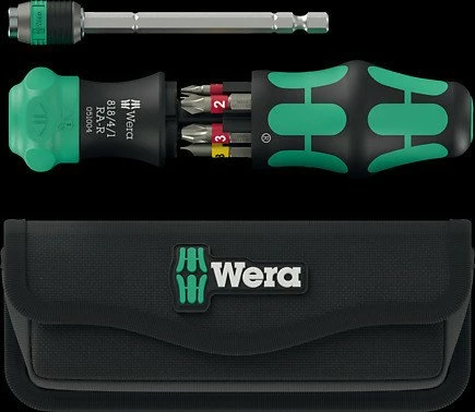 Set kaçavide me racne Wera Kraftform Kompakt 25 RA-R, 6 bitë 25 mm, me kasë
