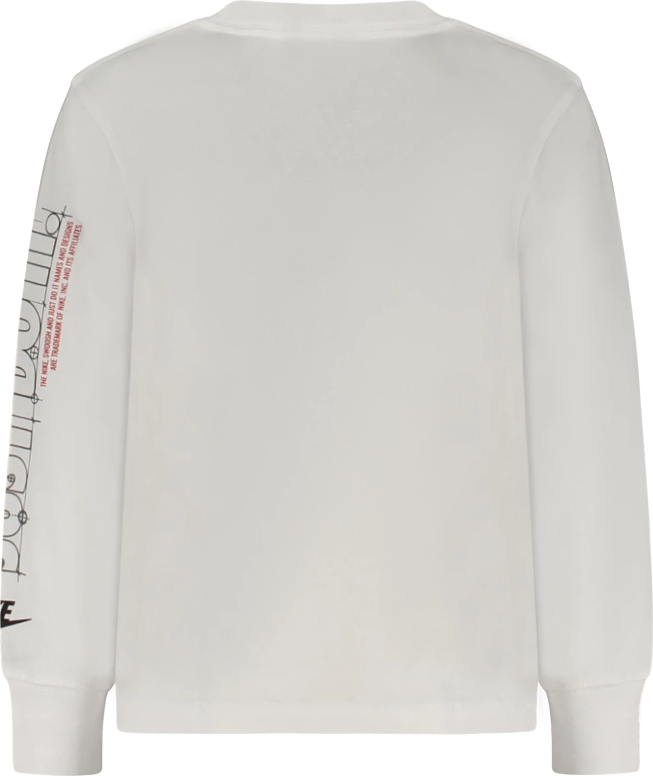 Maicë me mëngë të gjata për djem NIKE, e bardhë