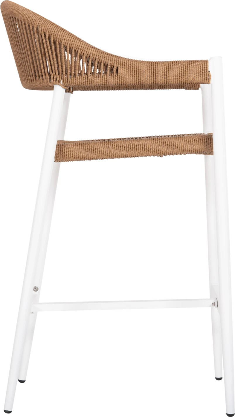 Karrige për bar alumini GREGG FH5788.11, e bardhë-rërë bezhë sintetike, 55x57x106H cm