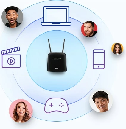 Router D-Link DWR-960 LTE Cat7, Wi-Fi AC1200, Dual-band, 4G/3G, i zi