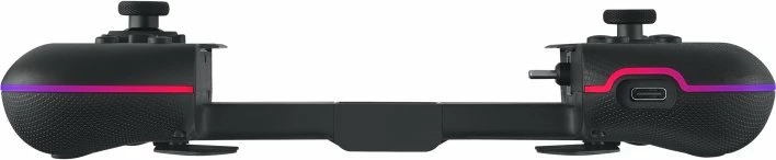 Kontroller gaming Asus ROG Tessen 90GC01D0-BGP000, USB-C për Android, palosshëm, 20 butona, 2 analoge, me ndriçim, me mbajtëse telefoni, e zezë/gri