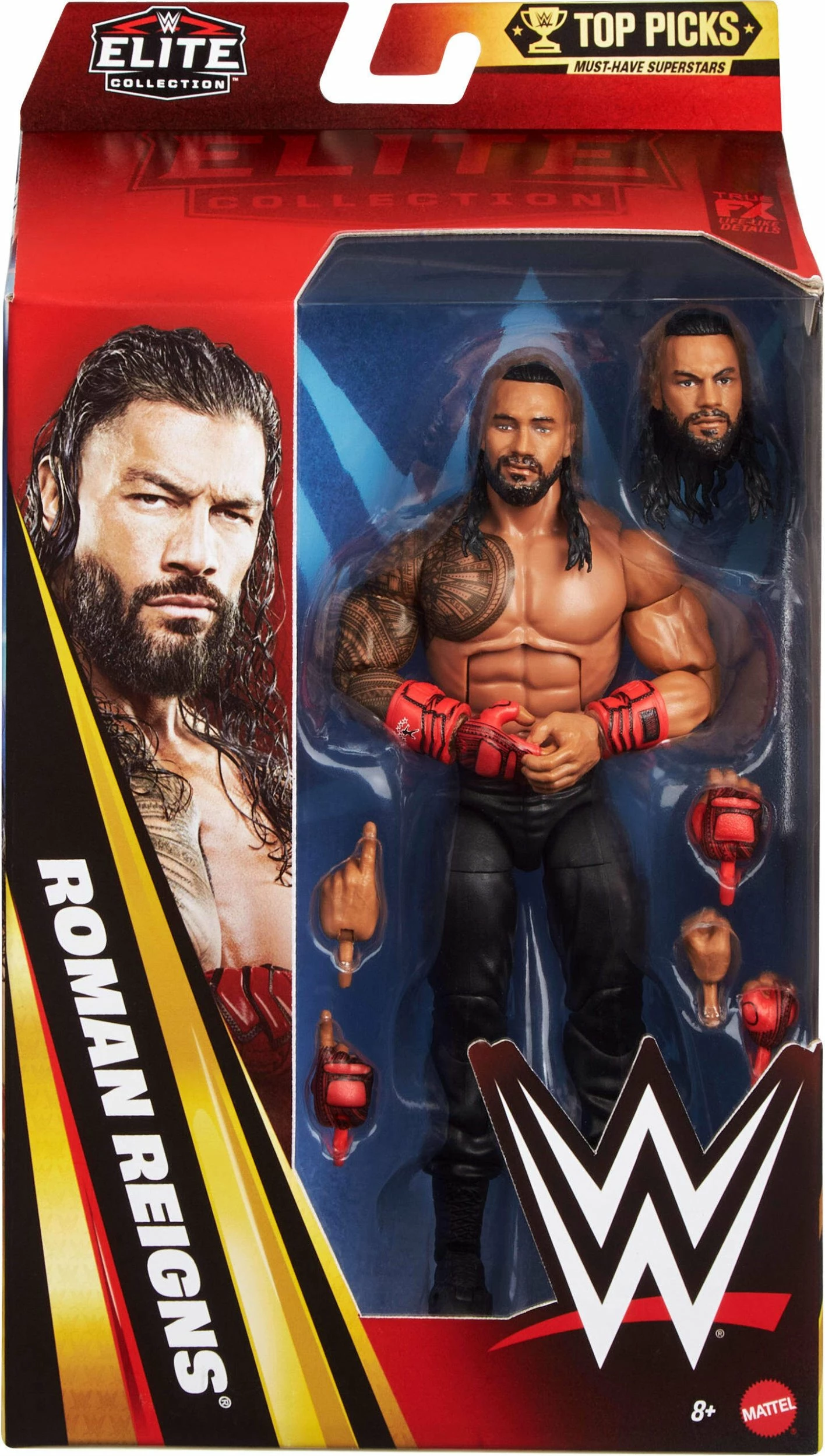 Figurinë koleksionuese Mattel WWE Elite Collection Roman Reigns JHV14 15 cm, me aksesorë
