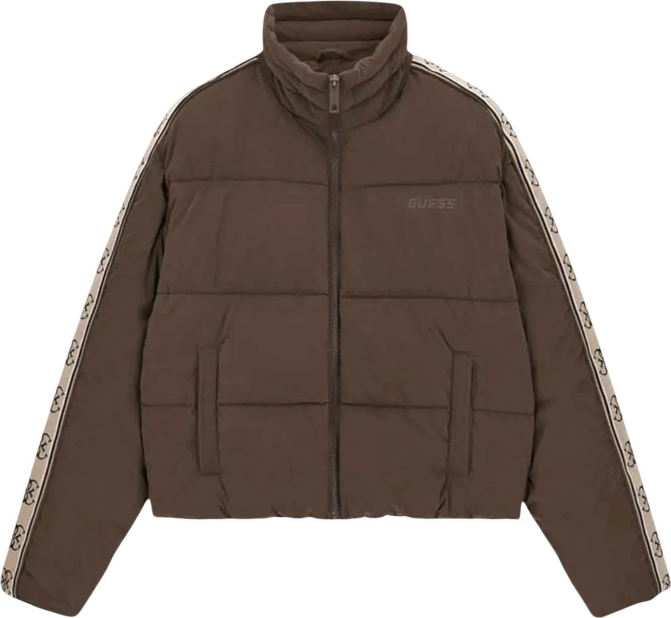 Jakne puffer për femra Guess Active New Jean V5BL11 WGYC2, kafe [Madhësia: S]