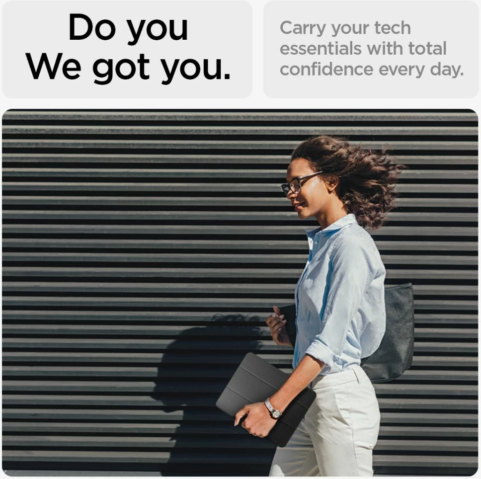 Mbështjellës Spigen Urban Fit për iPad Air 10.9''/11'' 2020-2024, i zi