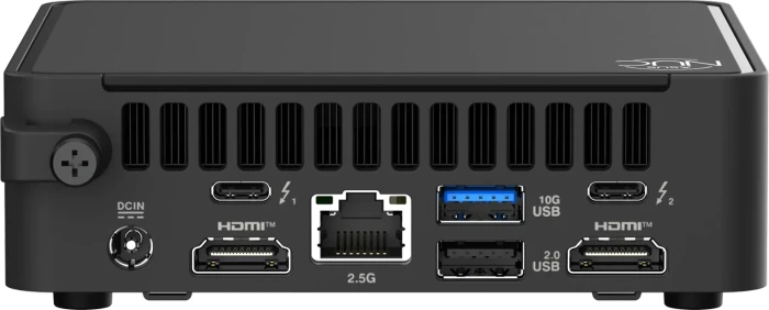 Mini kompjuter barebone ASUS NUC 15 Pro RNUC15CRKU500002, Intel Core Ultra 5 225H, DDR5 (deri 48GB), M.2 NVMe, 2.5Gb LAN, Wi‑Fi 7, Thunderbolt 4, i zi