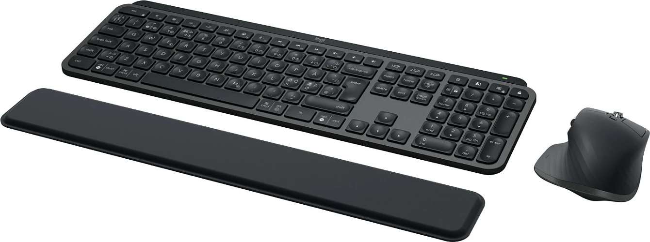 Set tastierë + maus Logitech MX Keys S Combo, wireless Bluetooth, LED, scissor switch, Graphite