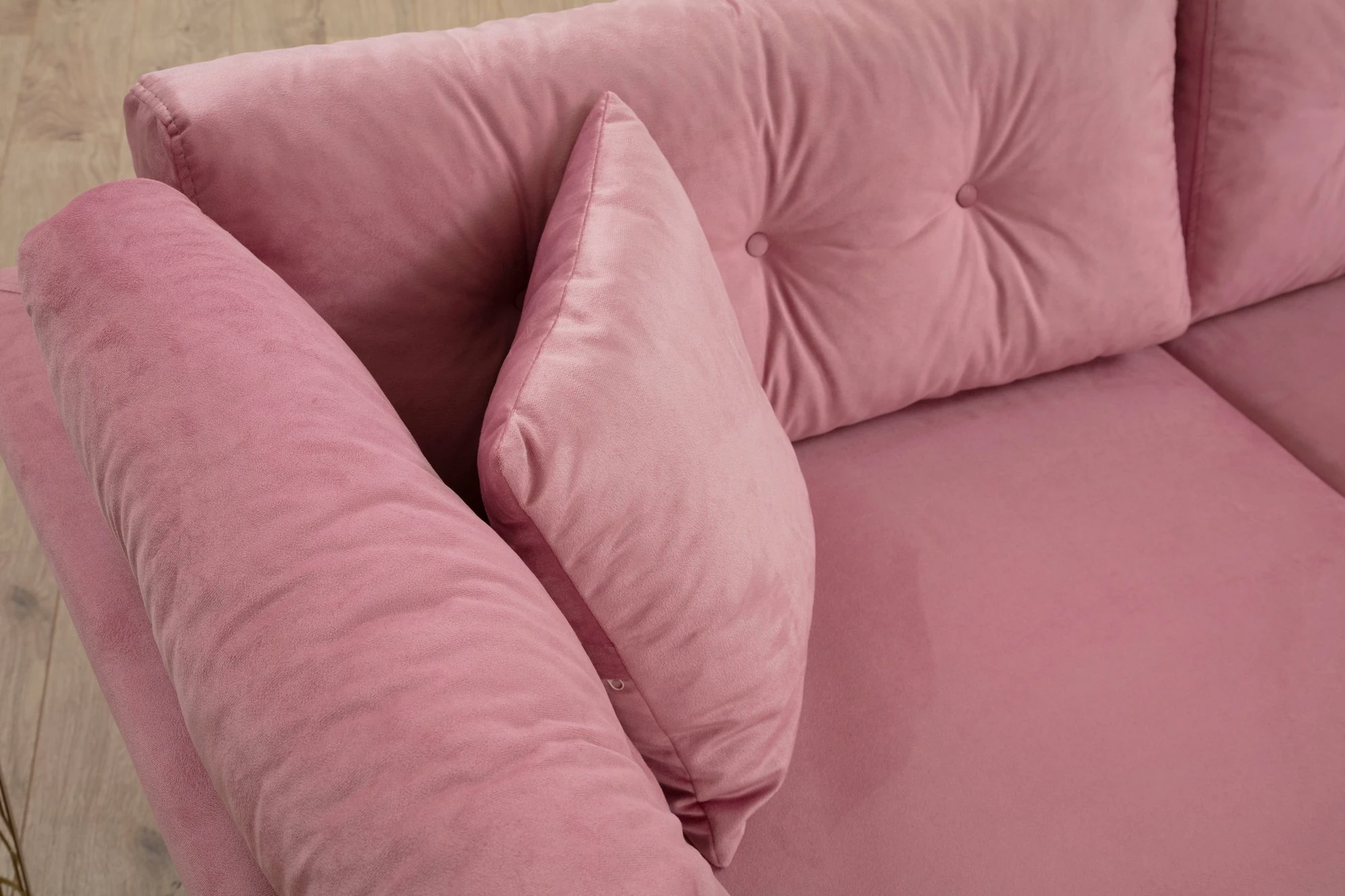 Divan treshe Atelier del Sofa, Mapa, ngjyrë rozë e zbehtë