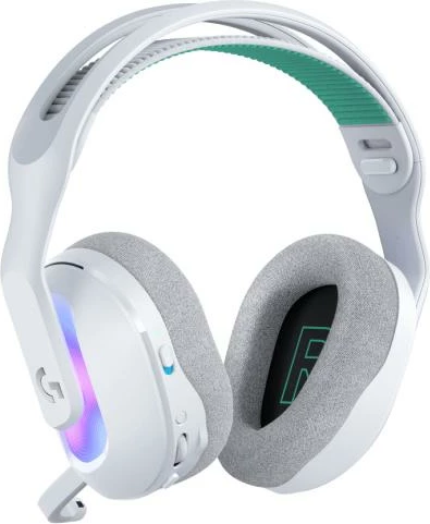 Kufje gaming me mikrofon, Logitech G522 LIGHTSPEED 981-001550, pa tela, LIGHTSYNC RGB, mikrofon 48 kHz BLUE VO!CE, lidhje Lightspeed/Bluetooth/USB-C, rreze 30 m, e bardhë