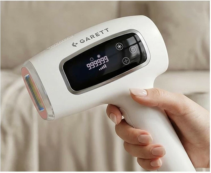 Depilator IPL Garett Beauty Flash Sense, 999000 impulse, 5 nivele, e bardhë