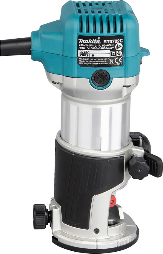 Frezë dore Makita RT0702C, 710W, 6/8 mm, 10000-34000 RPM, gjelbër/hiri