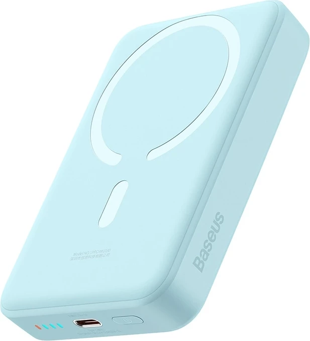 Powerbank Baseus PPCX110203, 10000mAh, 30W, USB-C, wireless, kaltër