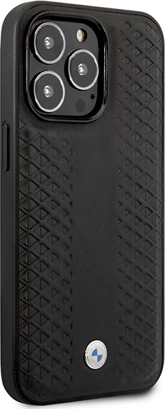 Mbështjellës BMW BMHMP14X22RFGK për iPhone 14 Pro Max 6.7", lëkurë, MagSafe, zi