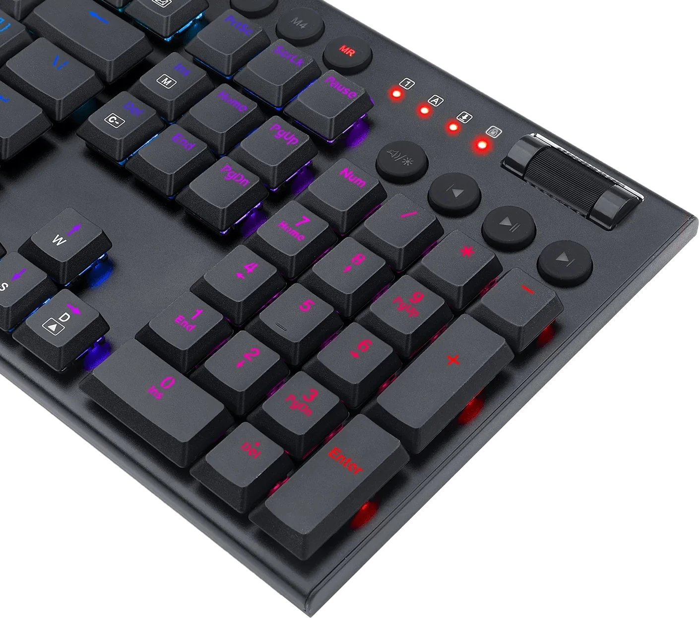 Tastierë mekanike Redragon Horus K619 RGB me kabllo, switch të kuq, layout SLO/HR, e zezë