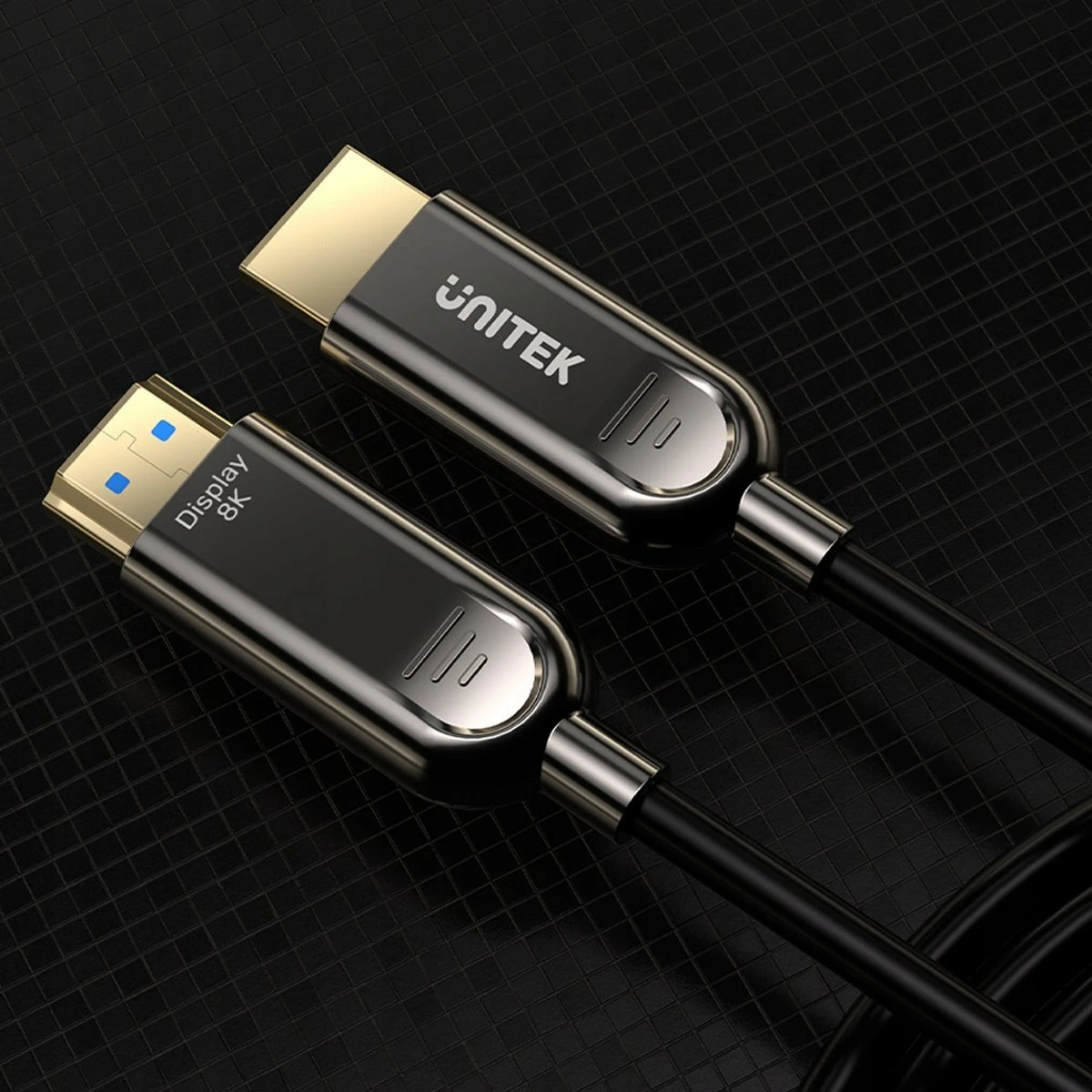Kabllo HDMI Unitek C11085GY01-15M 15m HDMI 2.1 AOC 8K 60Hz 4K 120/144Hz 40Gbps Argjendtë