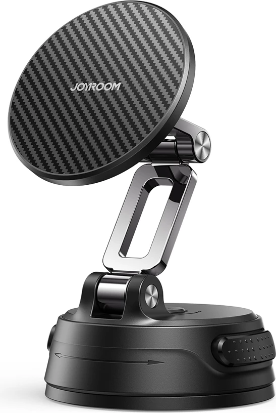 Mbajtëse magnetike për celular Joyroom JR-ZS510 me kupë thithëse për xham/pult, e zezë