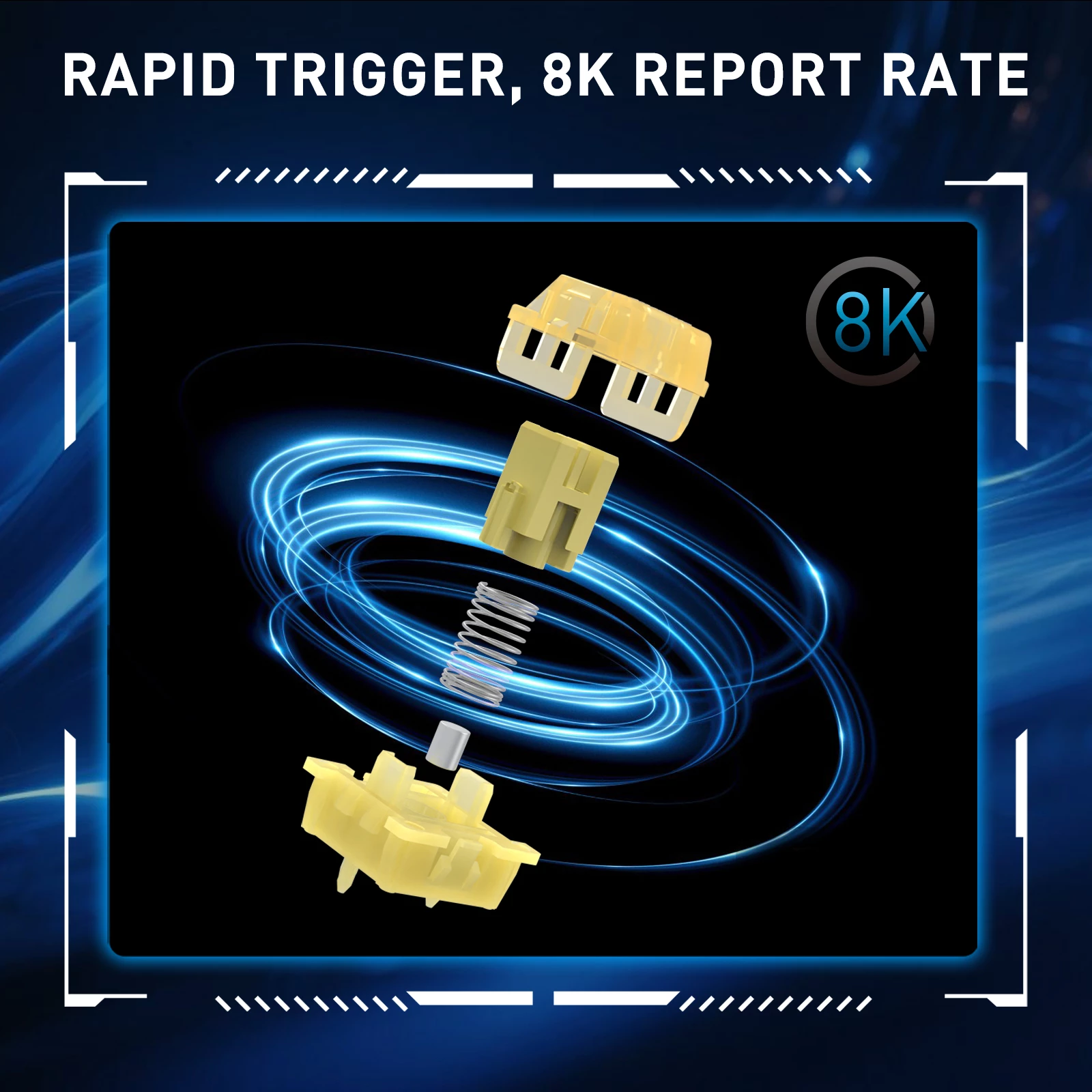 Tastierë me kabllo gaming Redragon Fizz K617RGB-M, 60% 61 taste, Hall Effect magnetike, 8000Hz, RGB, e zezë
