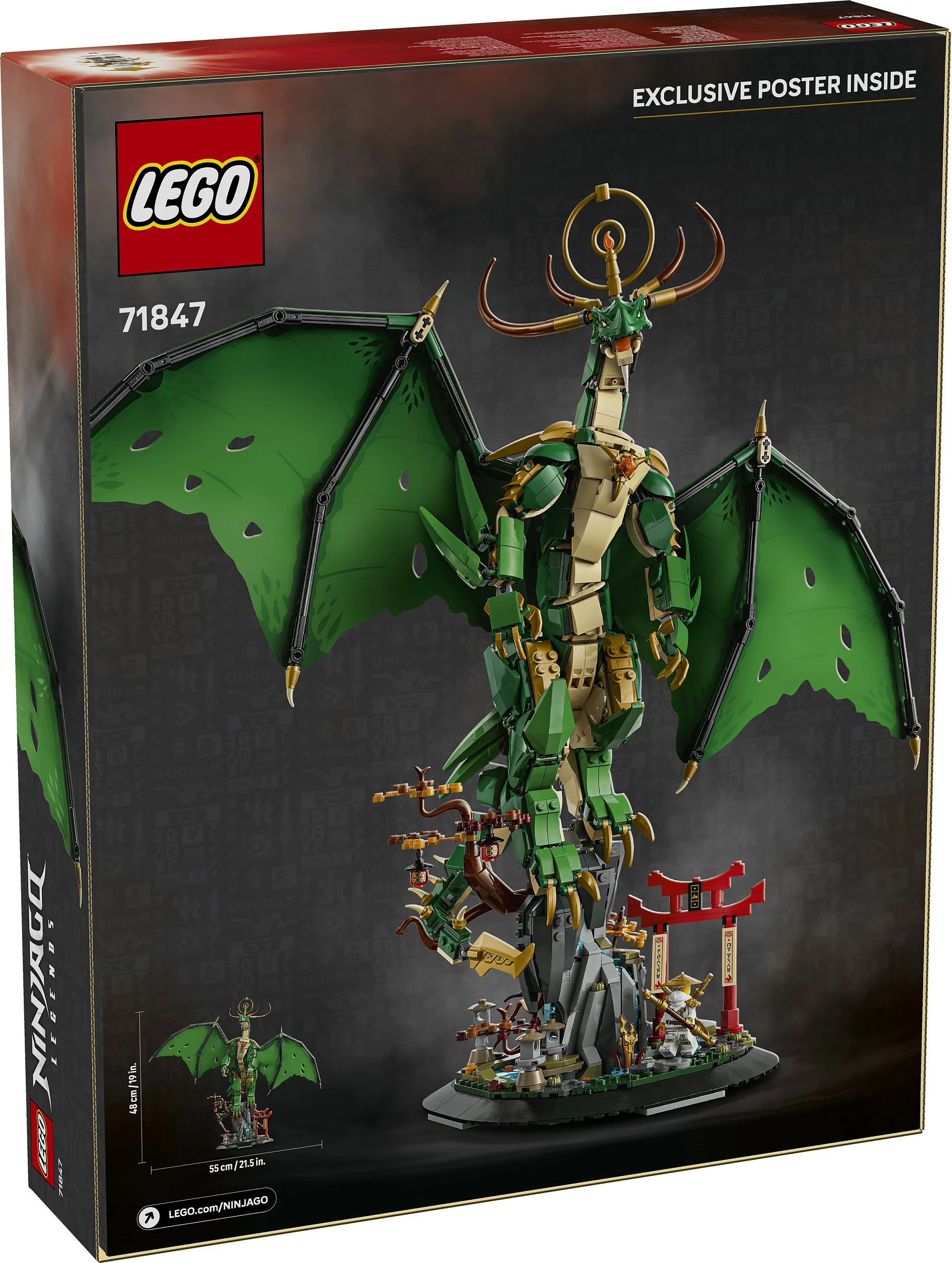 Set ndërtimi LEGO NINJAGO The Guardian Dragon 71847, 1650 copë, 14+, shumëngjyrësh