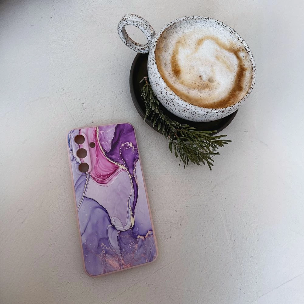Mbështjellës Tech-Protect Icon për Xiaomi Redmi 14C / Poco C75, mermer, rozë
