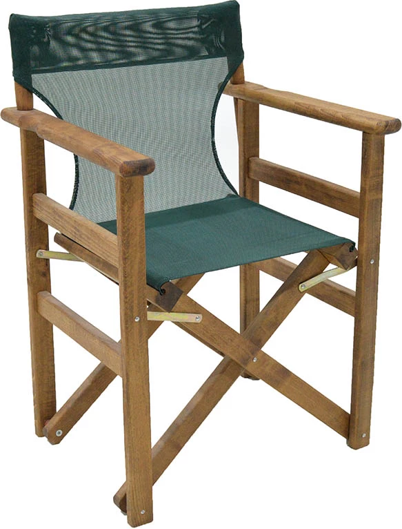 Karrige regjisori, kornizë Retto, dru ahu, ngjyrë arre - PVC jeshile selvi, set 2 copë