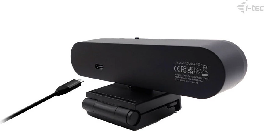Webcam i-tec SOLOMON PRO 900, 4K UHD, 8.29MP, 30fps, USB, me shutter privatësie, e zezë