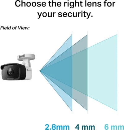 Kamerë rrjeti (bullet) TP-LINK VIGI C340I (6mm), 4MP 2560×1440, IR natën, IP67, PoE/12V, bardhë/zezë