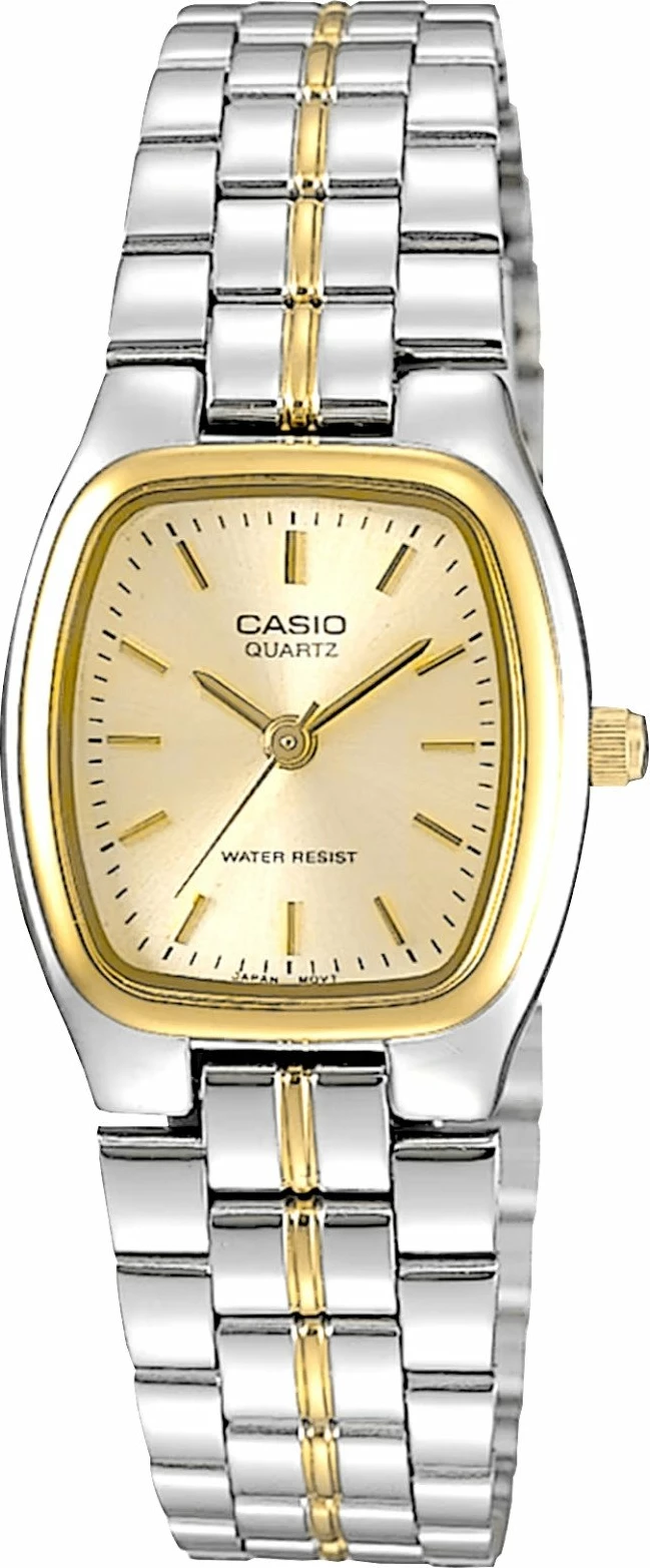 Orë dore për femra Casio LTP-1169G-9ARDF, quartz, analoge, rezistente ndaj ujit 20 m, argjend/e artë, me kuti