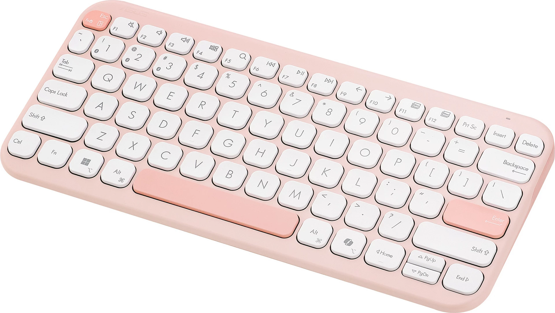 Tastierë ASUS Marshmallow Keyboard KW100, 75%, Wireless Bluetooth, QWERTZ, Scissor, Pink