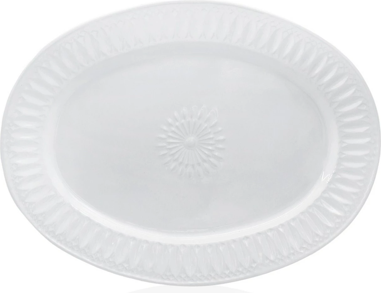Pjatë shërbimi Hermia, krem, GRD0003, 3x31x41cm