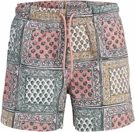 Shorce noti për meshkuj Jack&Jones JPSTMAUI SHELL AOP SWIM SHORTS REG 12291808, ash rose