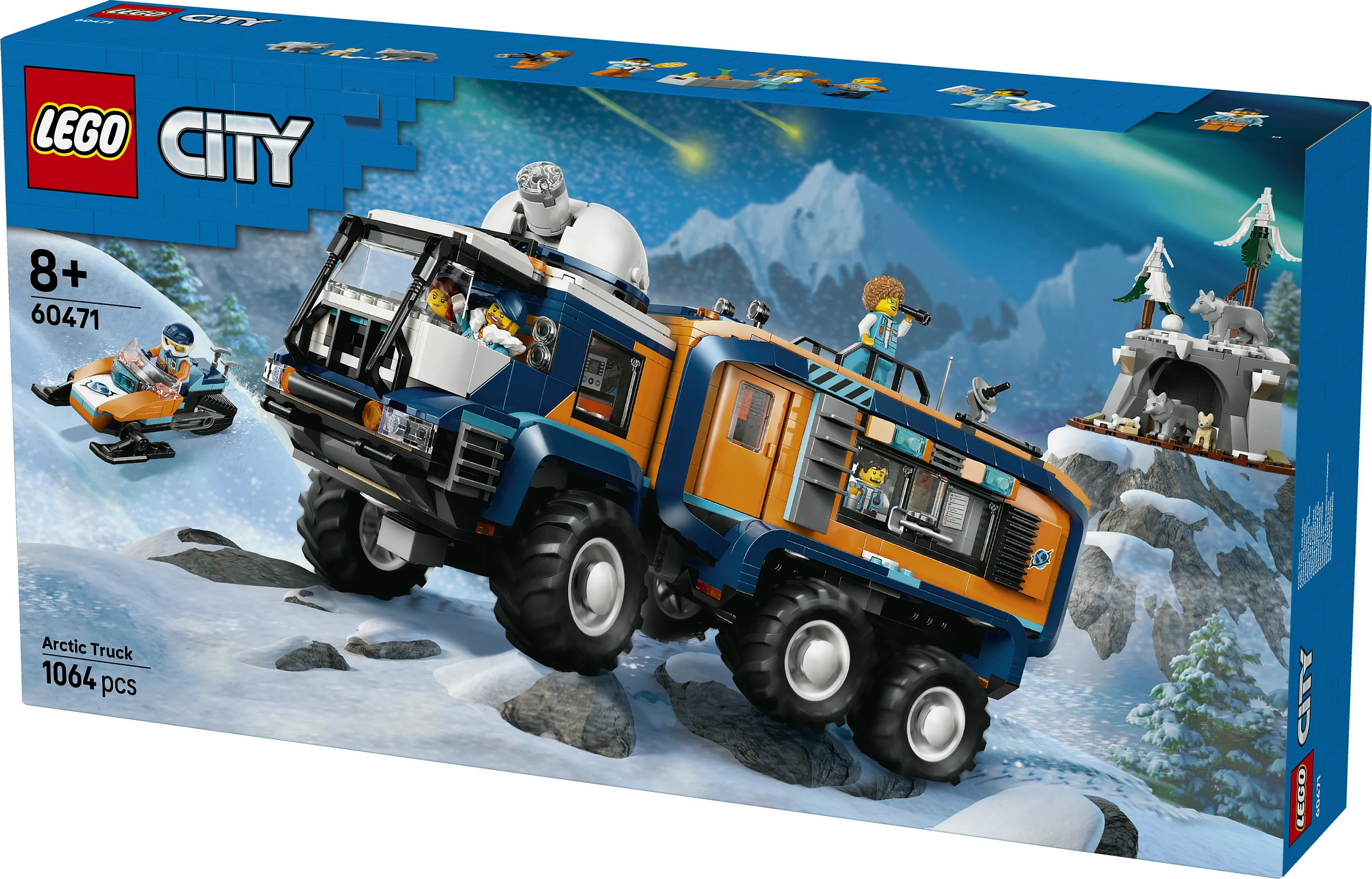 Set ndërtimi LEGO City 60471 Arctic Explorer Science Lab Truck, 1064 copë, multikolor