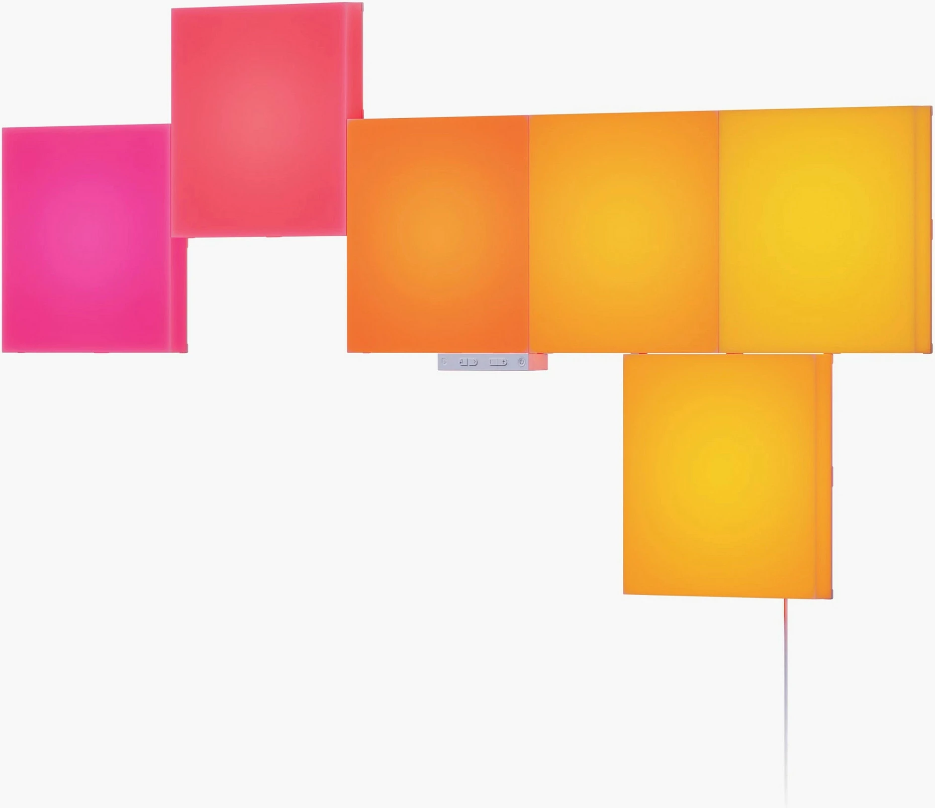 Panele ndriçimi smart Nanoleaf Blocks Big Squares Starter Kit, RGB, 6 copë, me telekomandë