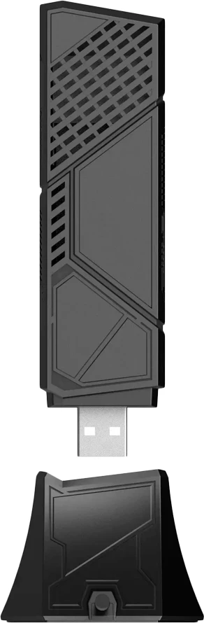 Adapter Wi‑Fi USB ASUS ROG USB-BE92 BE6500, tri-band WiFi 7 2.4/5/6GHz, USB 3.0, Type-A/Type-C, WPA3, i zi
