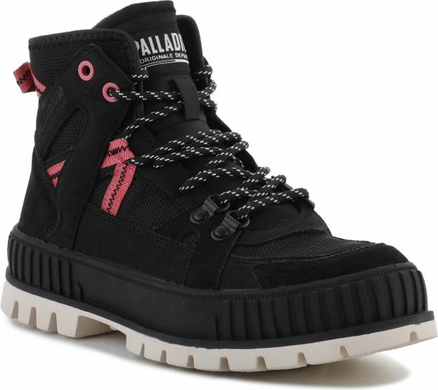 Këpucë të larta Palladium Pallashock Outcity për femra, të zeza