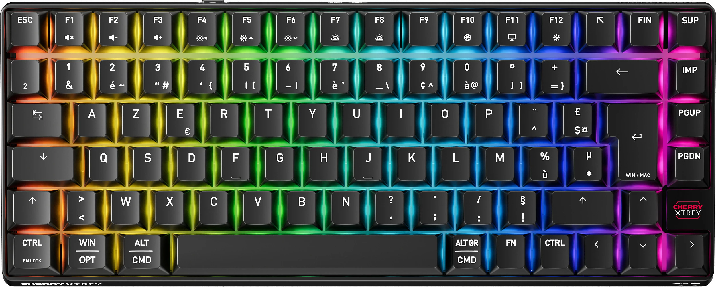 Tastierë wireless Cherry K33 Compact FS, 75%, RGB, AZERTY FR, e zezë