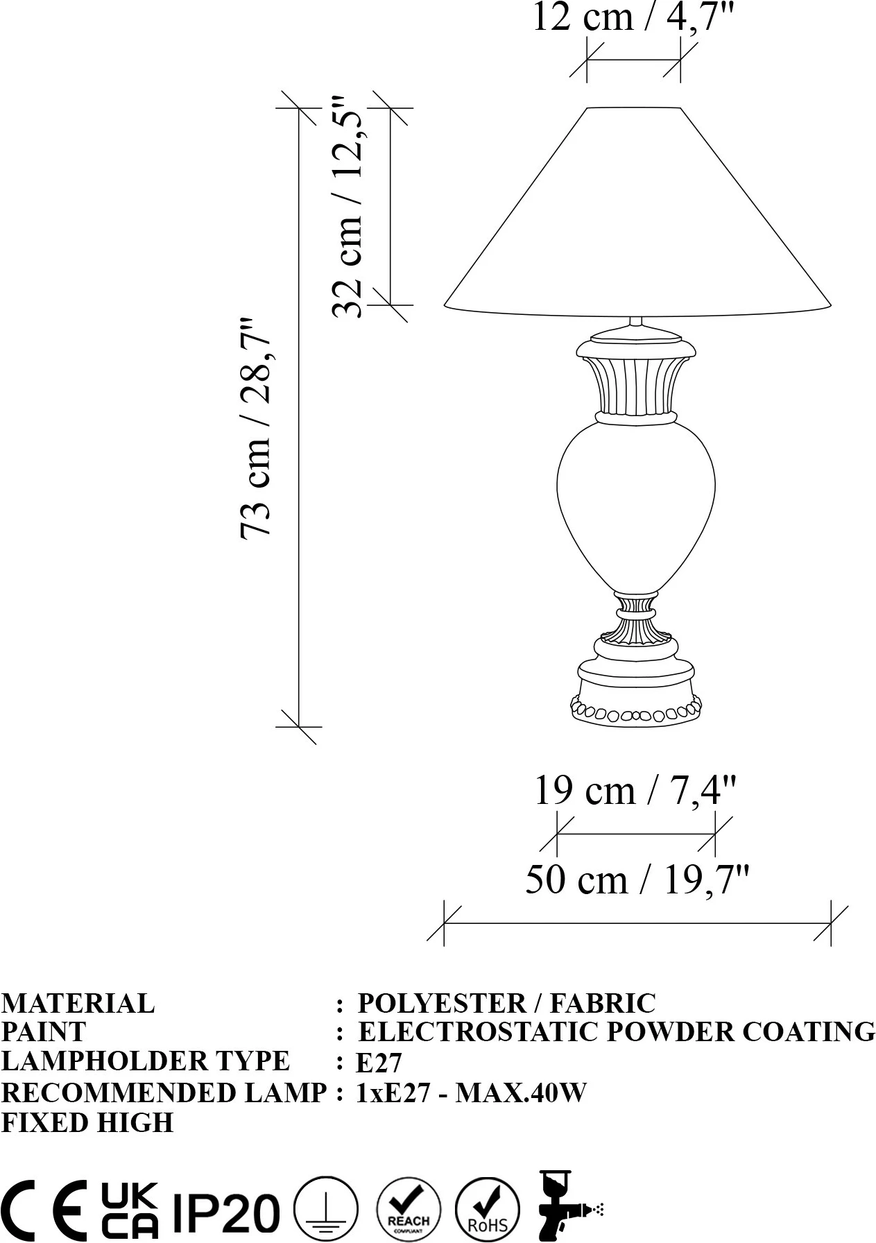Llambë tavoline Opviq, ELEGANZE-5324, ngjyrë e gjelbër dhe kafe e çelët