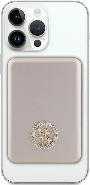 Powerbank wireless Guess 4G Strassed Metal Logo MagSafe 3000mAh, Ari