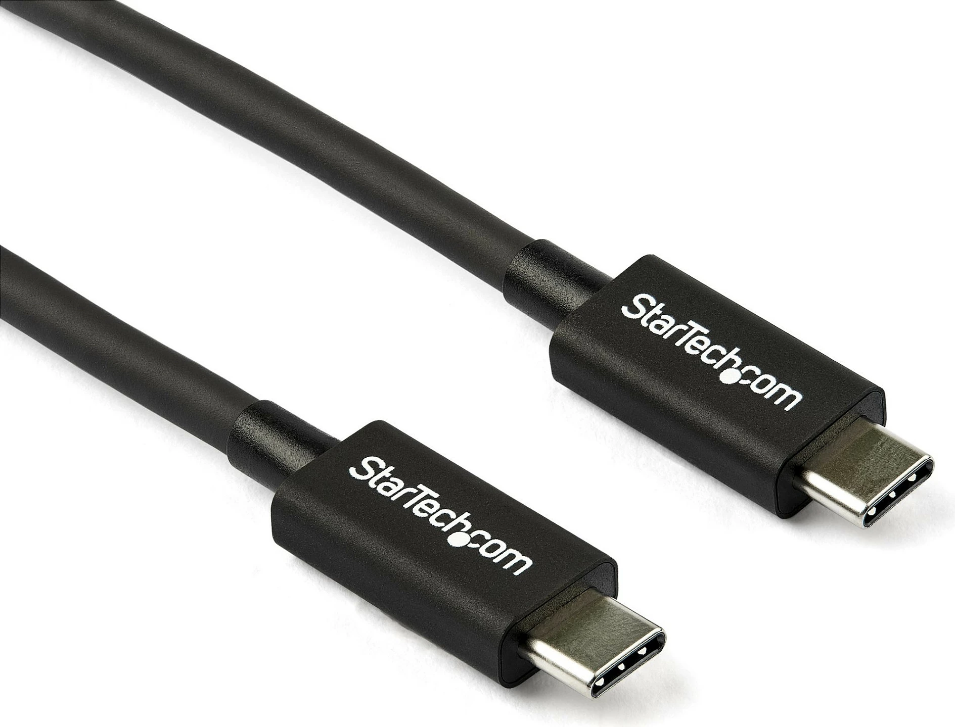 Kabllo Thunderbolt 3 StarTech TBLT34MM80CM, USB-C në USB-C, 0.8 m, 40Gbps, 100W, e zezë