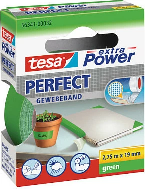 Shirit ngjitës Tesa Extra Power Perfect, 19 mm x 2.75 m, jeshil