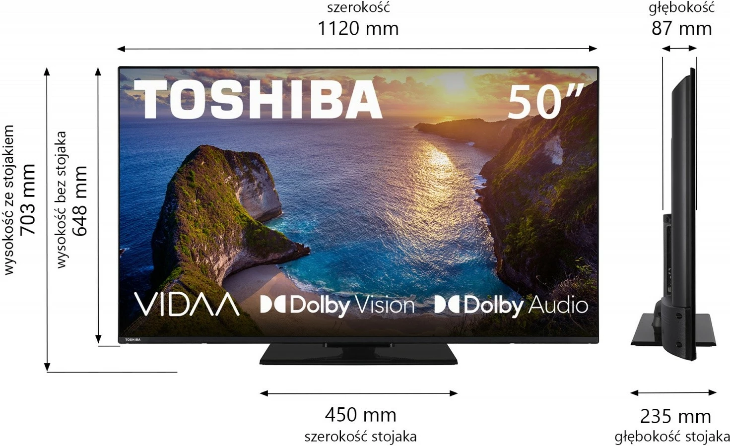 Televizor LED Toshiba 50UV3463DG, 50 inç, Ultra HD 4K, Smart TV, i zi