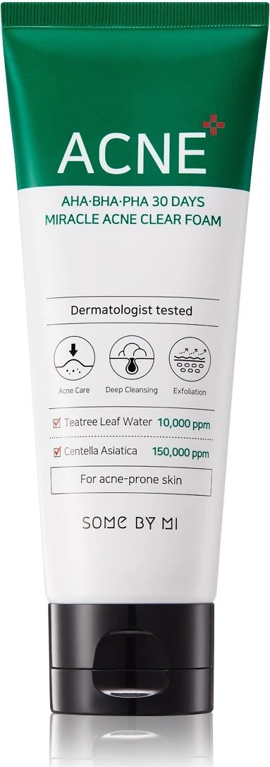 Shkumë pastruese fytyre Some By Mi AHA.BHA.PHA Miracle Acne Clear Foam 100ml për femra