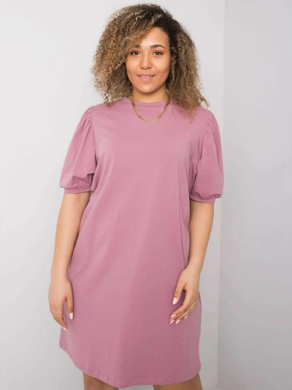 Fustan pambuku për femra BASIC FEEL GOOD, dusty pink