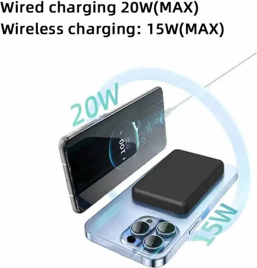 Power Bank Magnetik 10000mAh me Fast Charging për Smartphone