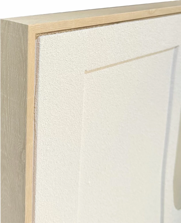 Pikturë dekorative RHYTHM C me kornizë, kanavacë, bezhë e bardhë, 82.6x4.3x122.6cm