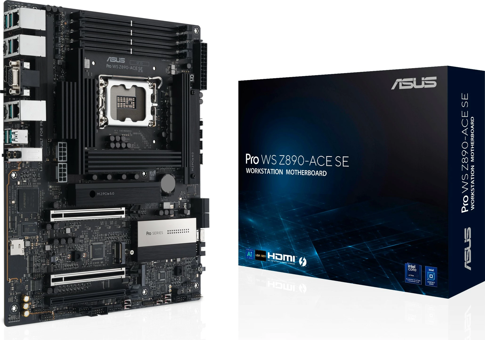 Pllakë amë ASUS Pro WS Z890-ACE SE, LGA 1851, DDR5, 256GB, PCIe 5.0, Thunderbolt 4