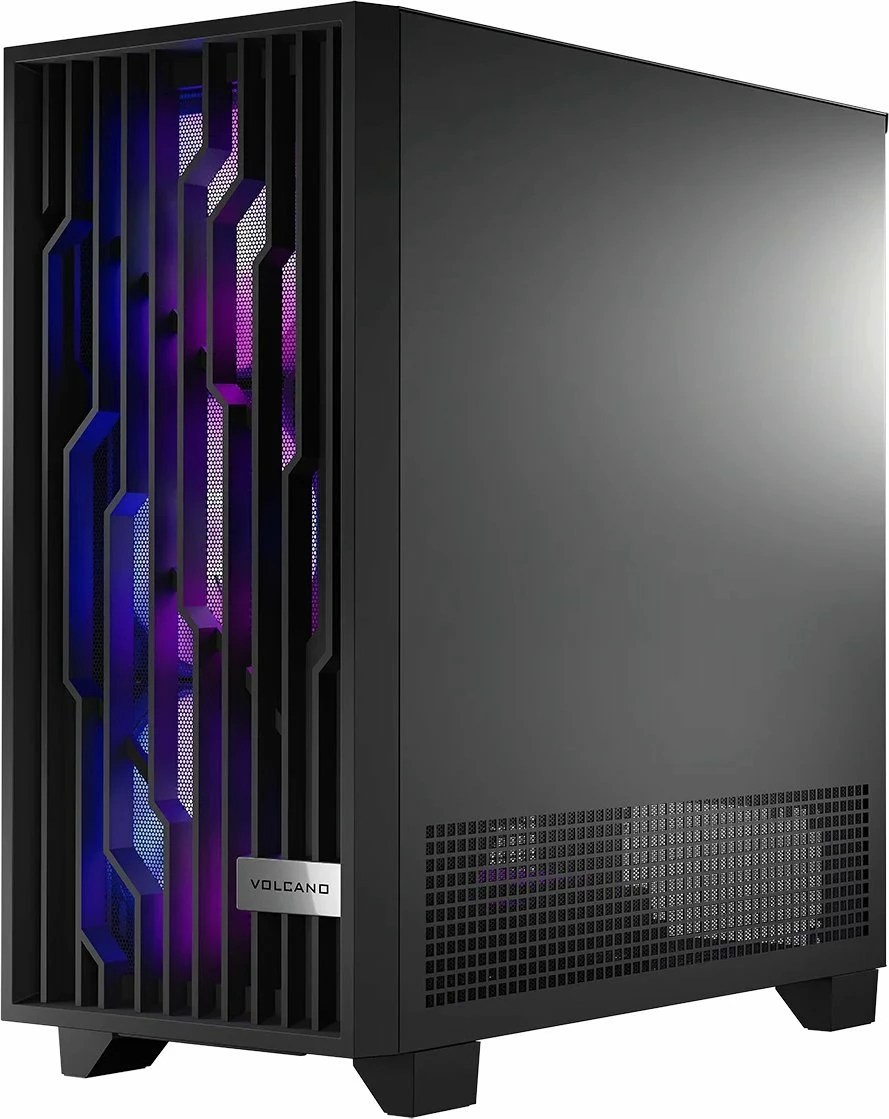Kasë Modecom Perun Apex ARGB AT-PERUN-4F-ARGB-10-000000-0002, Midi Tower ATX/mATX/ITX, 4x 140mm ARGB fan, USB-C, e zezë
