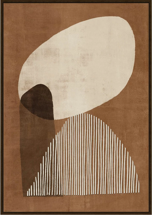 Pikturë dekorative CONVEX, kanavacë, terrakotë, bezhë, MDF, kafe, 60x90x4cm