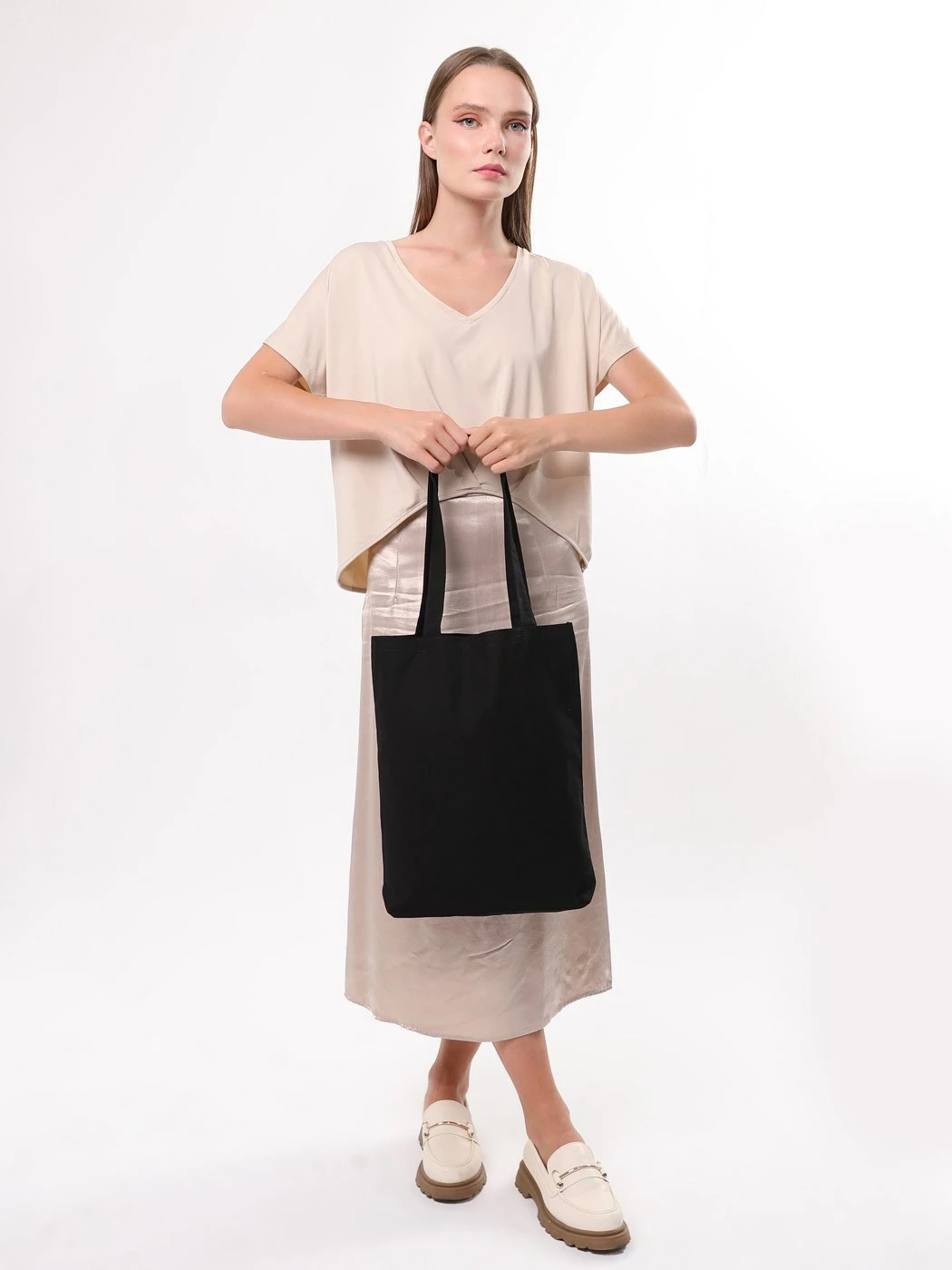 Qese tote Zoozie Bags, 1416, e zezë, 35x40x8cm